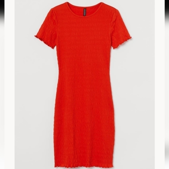 NWT H&M Smocked Dress L - Picture 1 of 9